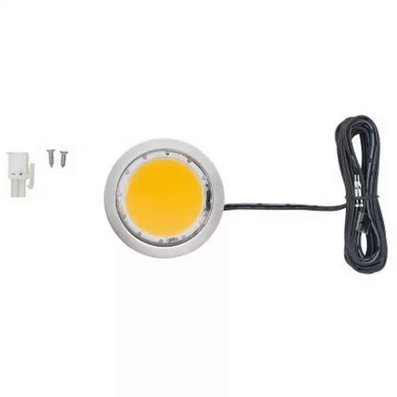 LED 5W Warm White Puck Light, Nickel