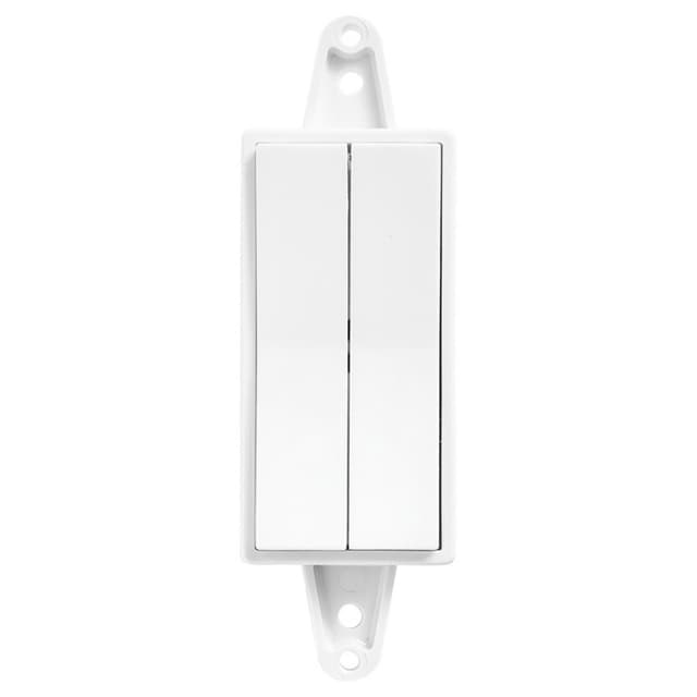 Wireless Two Zone Deco Wall Dimmer, 4", White