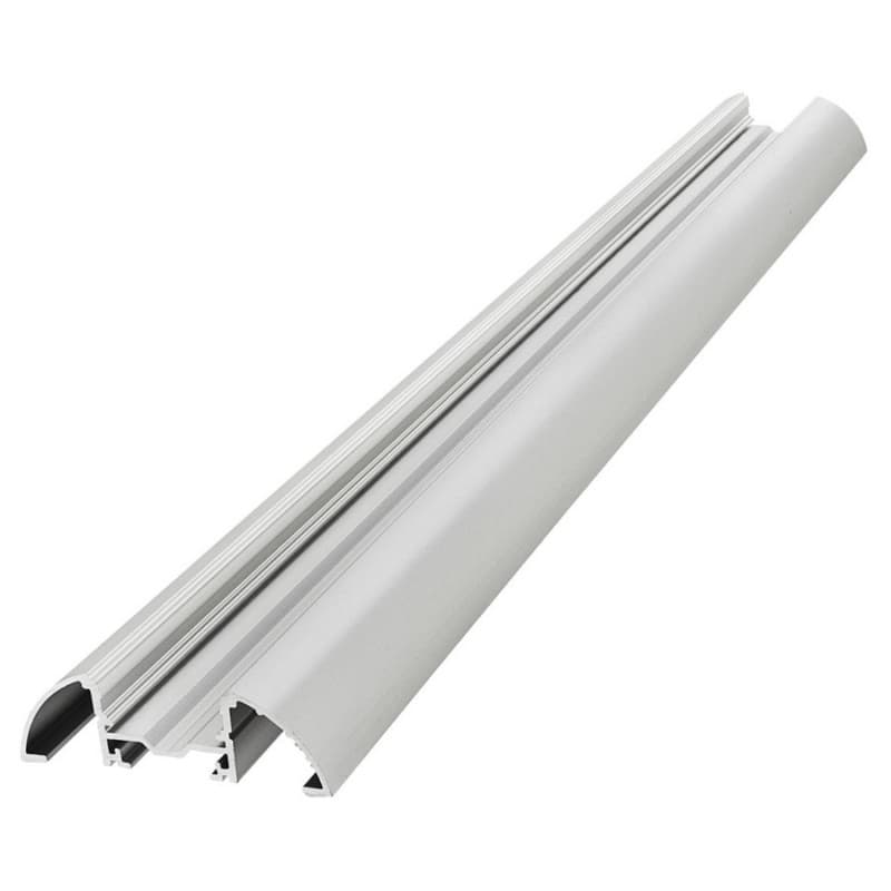 Infinex Aluminum Curve Extrusion, 72", Satin Clear
