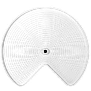 28" Kidney Lazy Susan Tray (No Hardware), White, Bulk (40 Trays)