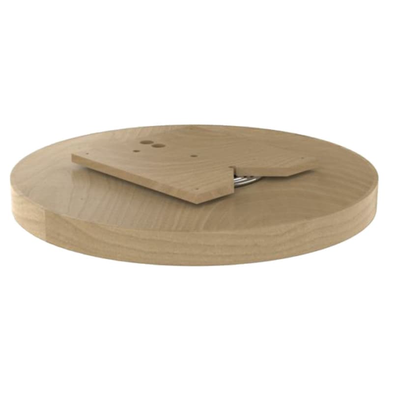 24" Full-Circle 1 Tray Wood Lazy Susan with Steel Swivel Bearing