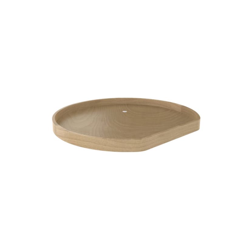 22" D-Shape 5 Tray Lazy Susan, Almond