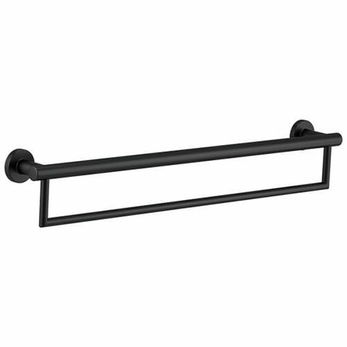Decor Assist 24" Contemporary Towel Bar with Assist Bar, Matte Black