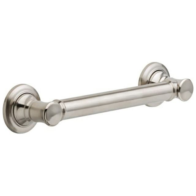 12" Traditional Decorative Grab Bar, Brilliance Stainless Steel
