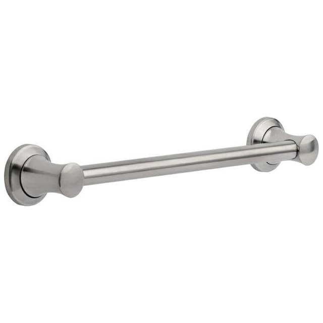 18" Transitional Decorative Grab Bar, Brilliance Stainless Steel