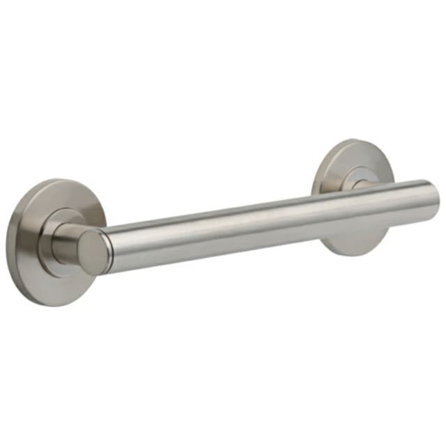 12" Contemporary Decorative Grab Bar, Brilliance Stainless Steel
