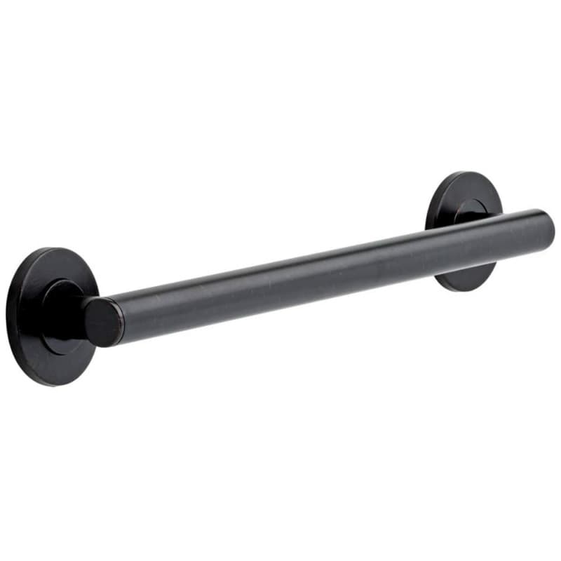 18" Contemporary Decorative Grab Bar, Venetian Bronze