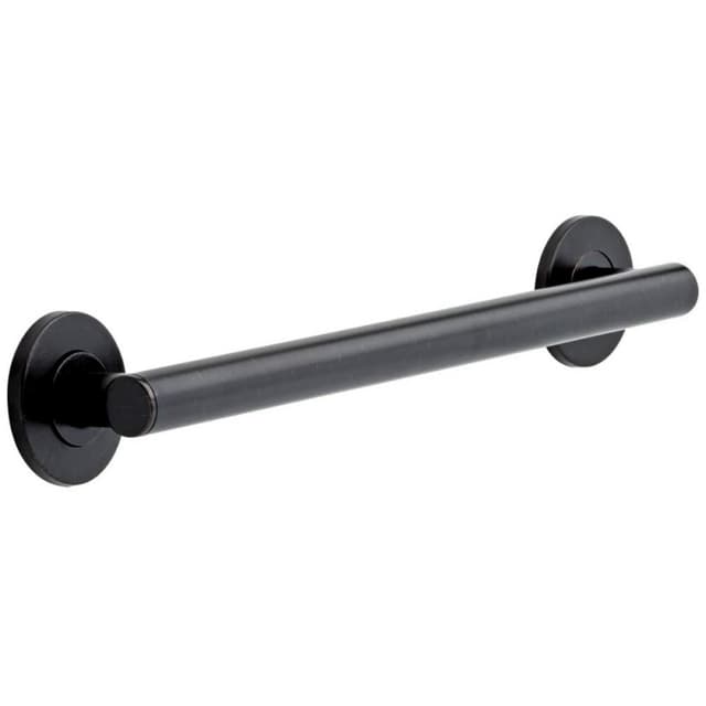 18" Contemporary Decorative Grab Bar, Venetian Bronze