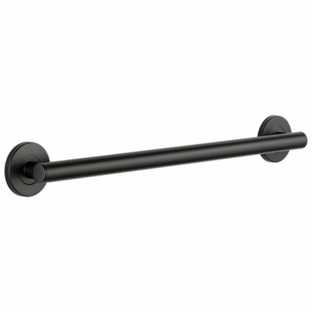 24" Contemporary Decorative Grab Bar, Matte Black