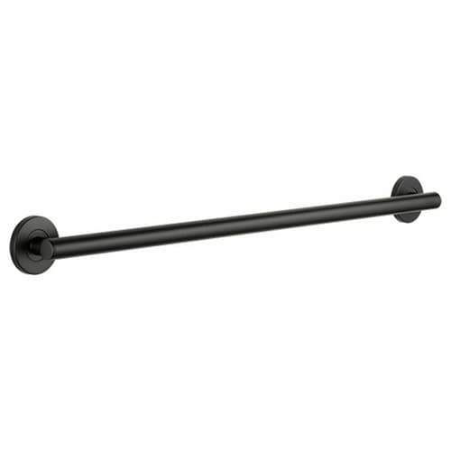 36" Contemporary Decorative Grab Bar, Matte Black