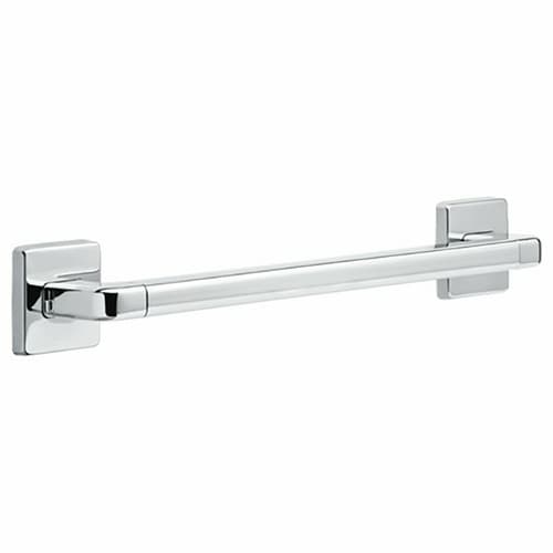 18" Angular Modern Decorative Grab Bar, Chrome