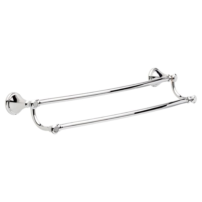24" Cassidy Double Towel Bar, Polished Chrome