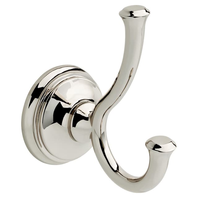 4-21/32" Cassidy Double Towel Hook, Polished Nickel