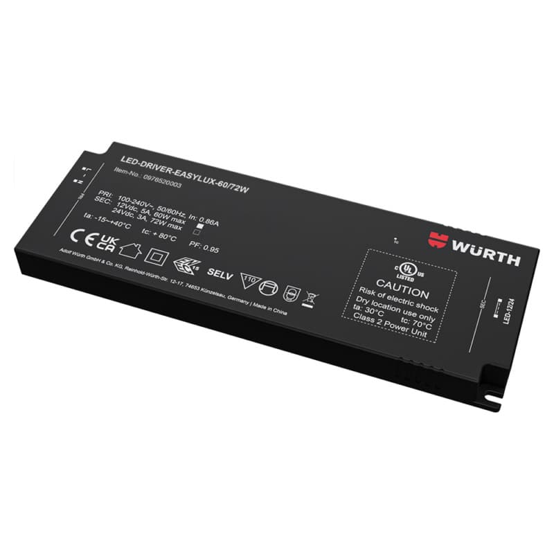 24V 72W Driver with Power Cord