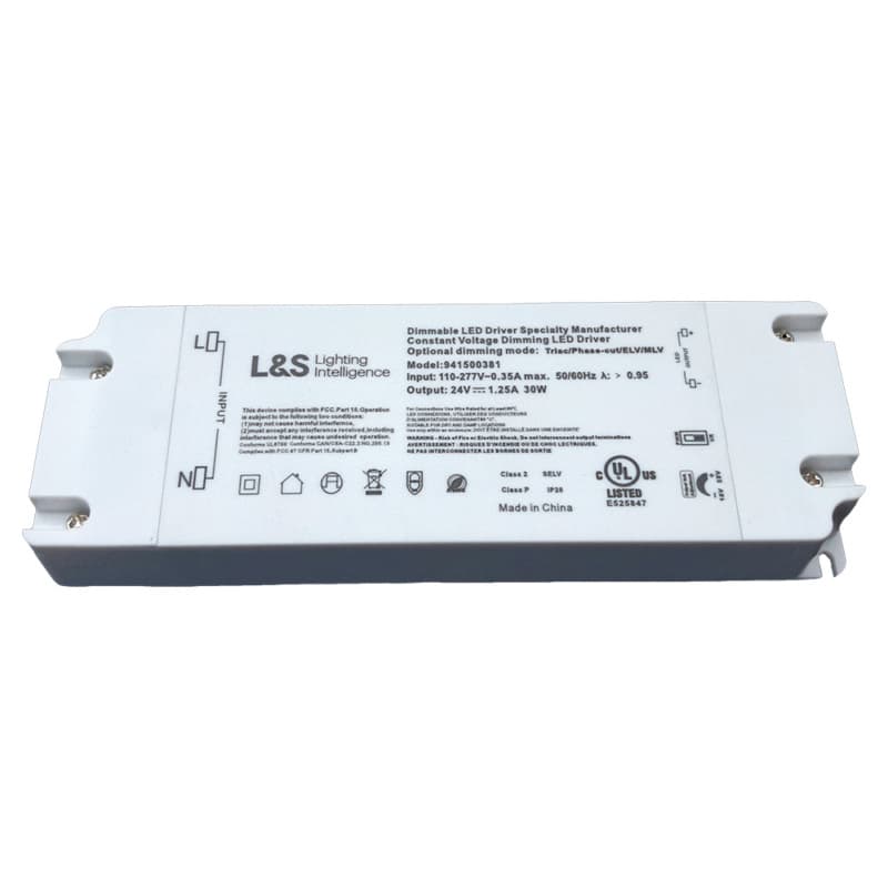 24V 30W Hardwire Dimmable Driver with 8-Port
