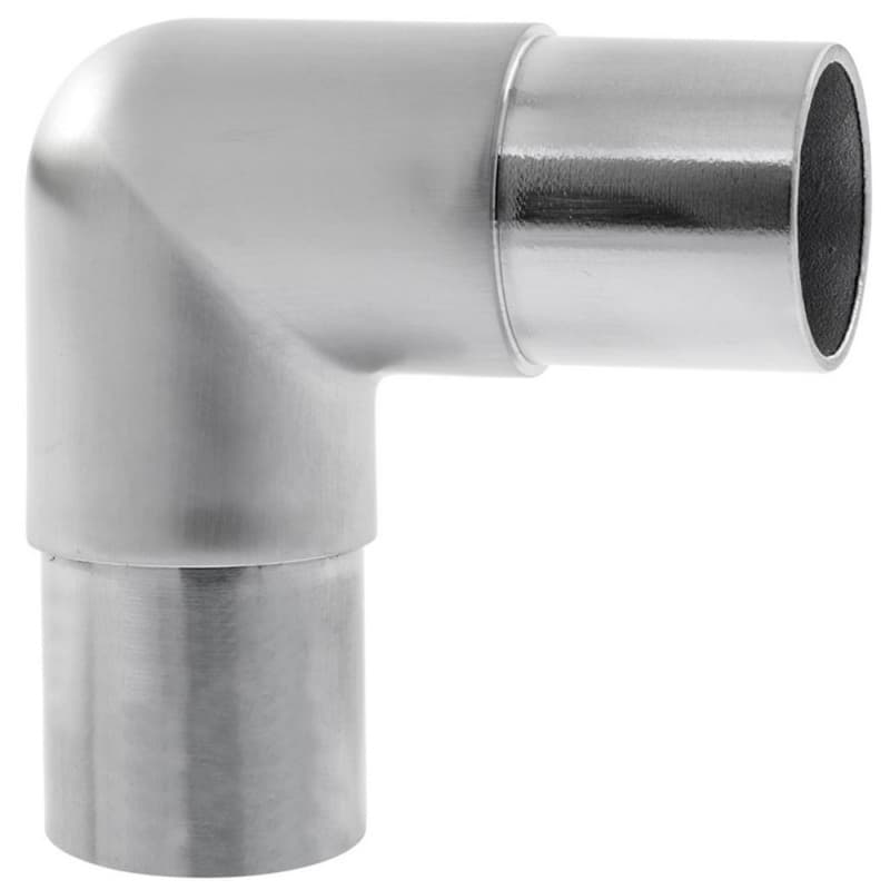 1-1/2" 90° Elbow Fitting, Satin Stainless Steel