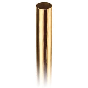 1-1/2" x 6' Rail Tubing, Polished Brass