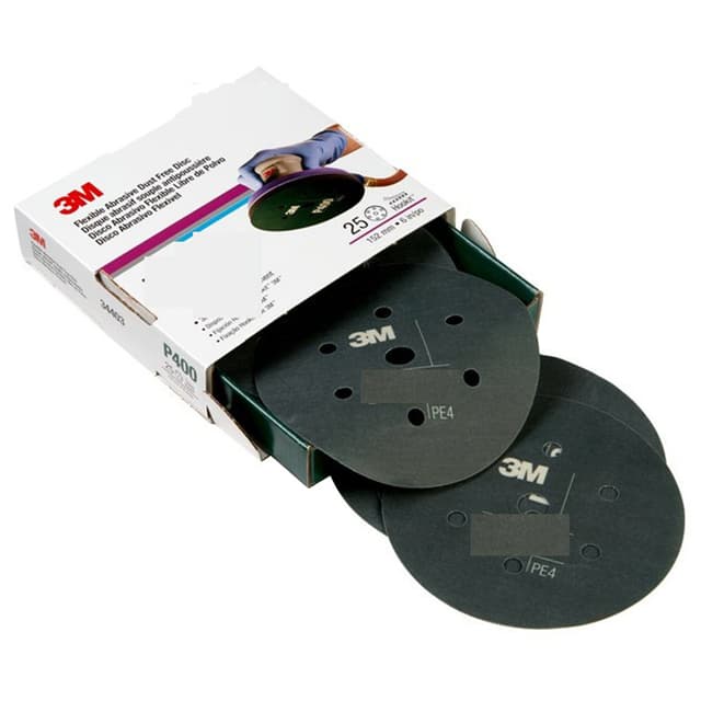 3M 6" 7-Hole Hook and Loop Aluminum Oxide Film 270J Sanding Discs