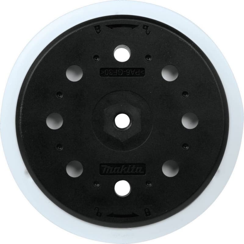 6" Hook/Loop Round Sanding Backing Pad, 8 Holes