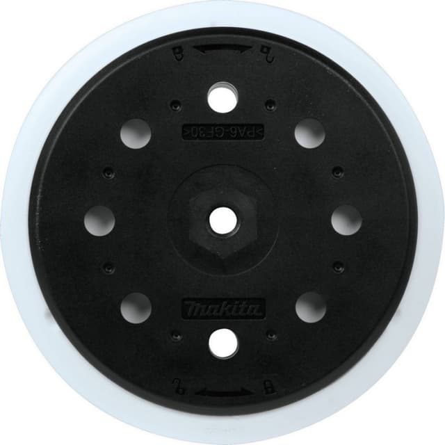 Makita, Rubber Backing Pad, 6" Round 8-Hole, HL