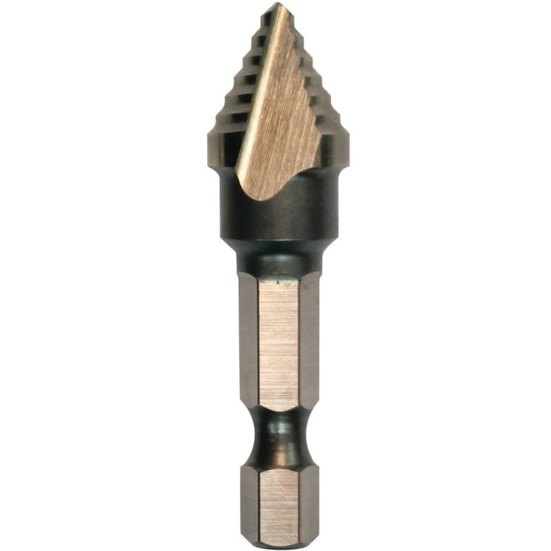 1/4" - 1/2" High Speed Steel Step Drill Bit, 1/4" Shank