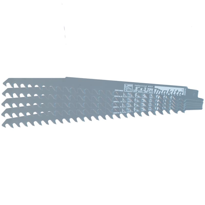 9" x 3TPI Wood Cutting Recipro Saw Blade (5/Pack)