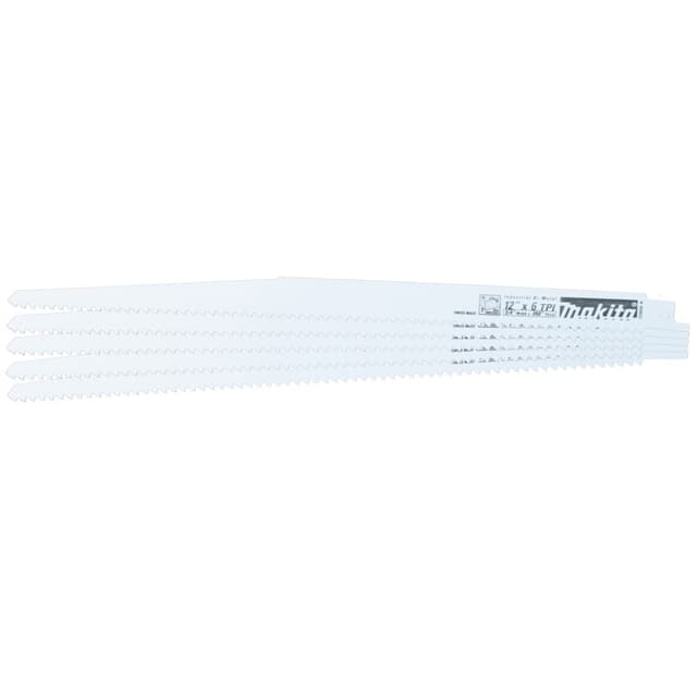12" x 6TPI Wood Cutting Taper Back Shape Recipro Saw Blade (5/Pack)