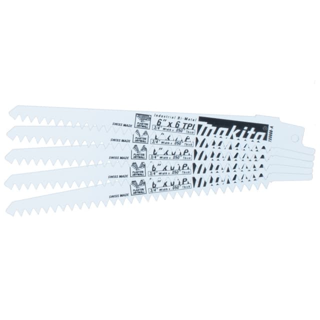 6" x 6TPI Drywall/Plaster Recipro Saw Blade (5/Pack)