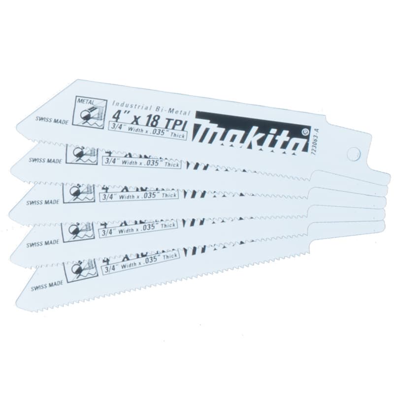 4" x 18TPI Metal Cutting Recipro Saw Blade (5/Pack)