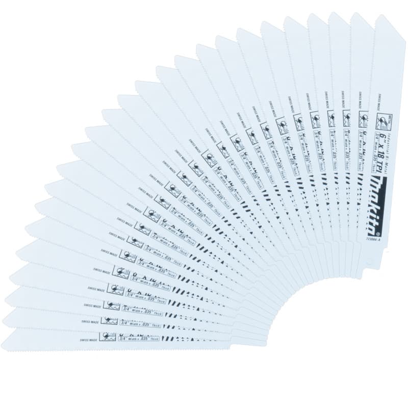 6" x 18TPI Metal Cutting Recipro Saw Blade (25/Pack)