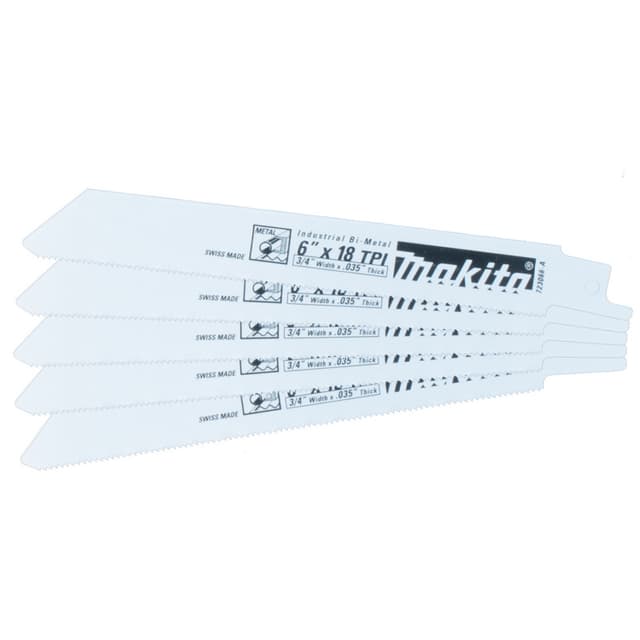 Metal Cutting Bimetal Reciprocating Saw Blade, 5-Pack, Makita