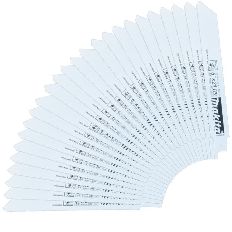 6" x 24TPI Metal Cutting Recipro Saw Blade (25/Pack)