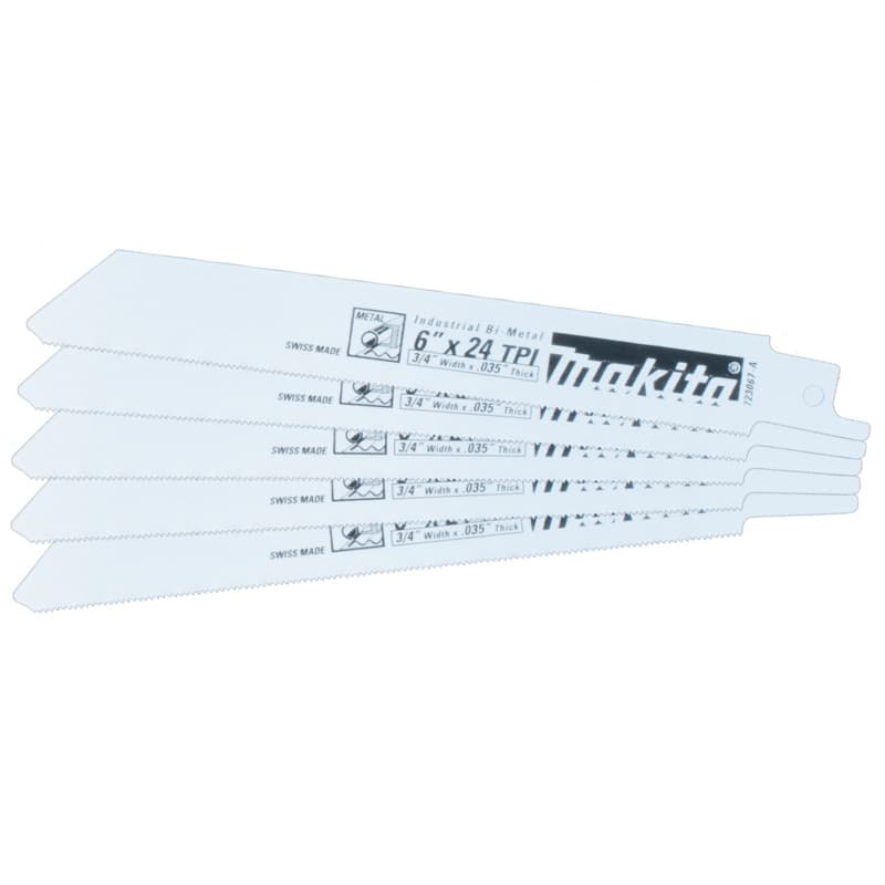 6" x 24TPI Metal Cutting Recipro Saw Blade (5/Pack)