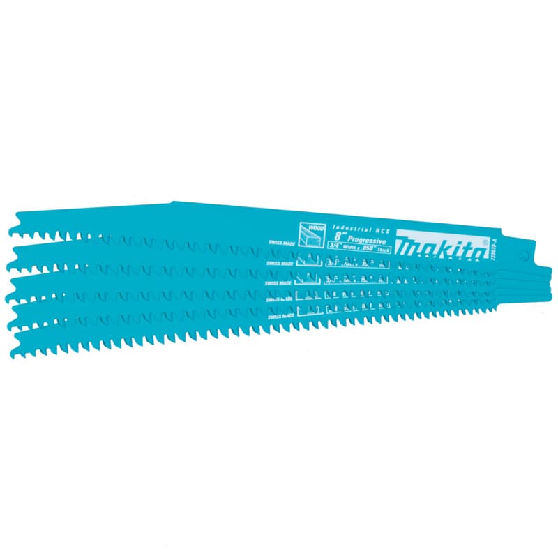8" Progressive TPI Wood Cutting Recipro Saw Blade (5/Pack)