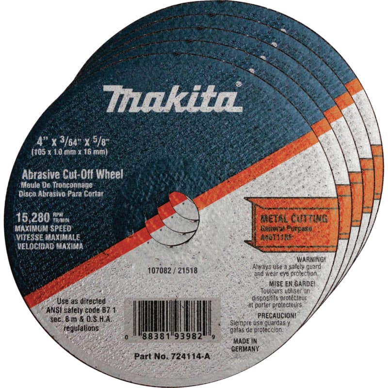 4" 46 Grit Super Thin Cut-off Wheel, Aluminum Oxide (25/Pack)