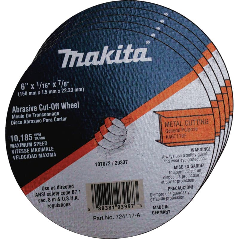 6" 46 Grit Super Thin Cut-off Wheel, Aluminum Oxide (25/Pack)