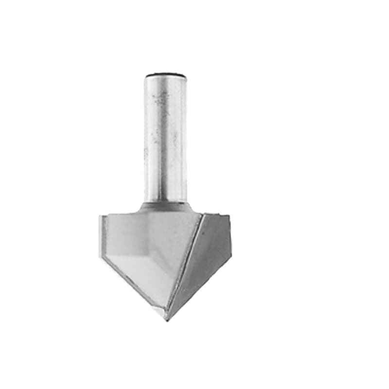 3/8" x 1-5/8" V-Groove Router Bit, 2-Flute, 1/4" Shank