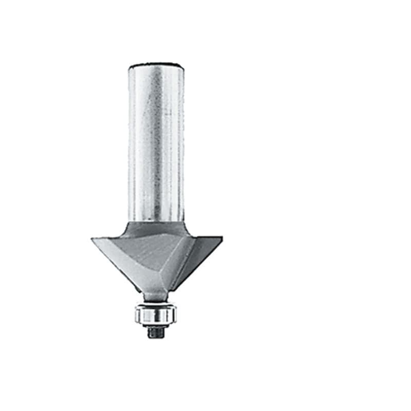 1-1/4" x 2" Chamfer Router Bit, 2 Flute, 1/4" Shank