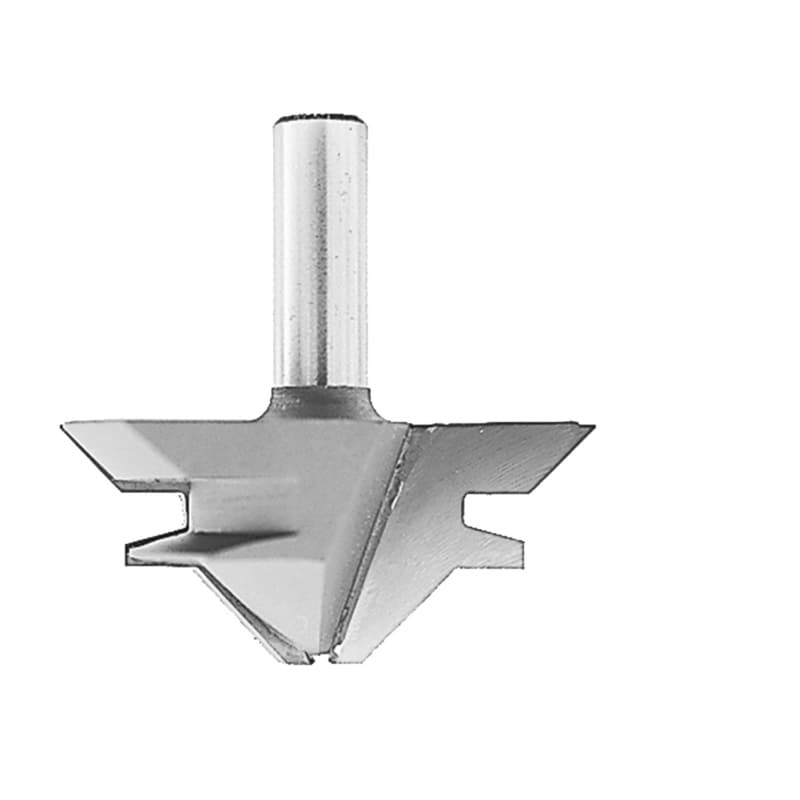 2-11/16" x 45° Lock Miter Router Bit, 2-Flute, 1/2" Shank