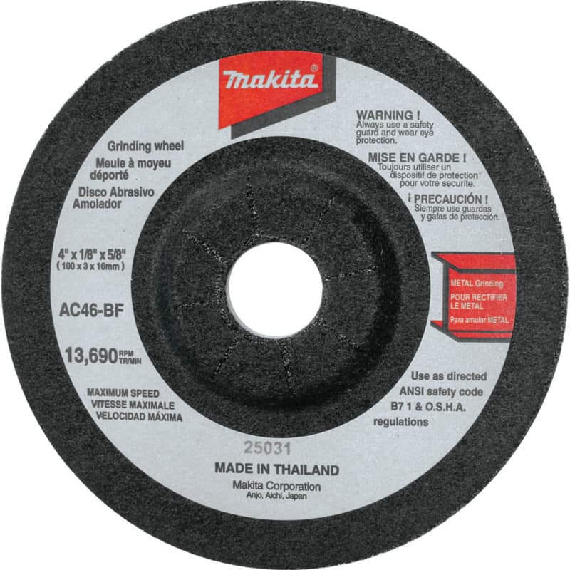 4" 46 Grit Flex Grinding Wheel, Aluminum Oxide (10/Pack)