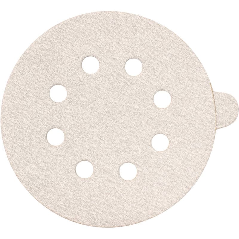 5" PSA 80 Grit Abrasive 8 Holes Sanding Disc, Aluminum Oxide on Paper (5/Pack)