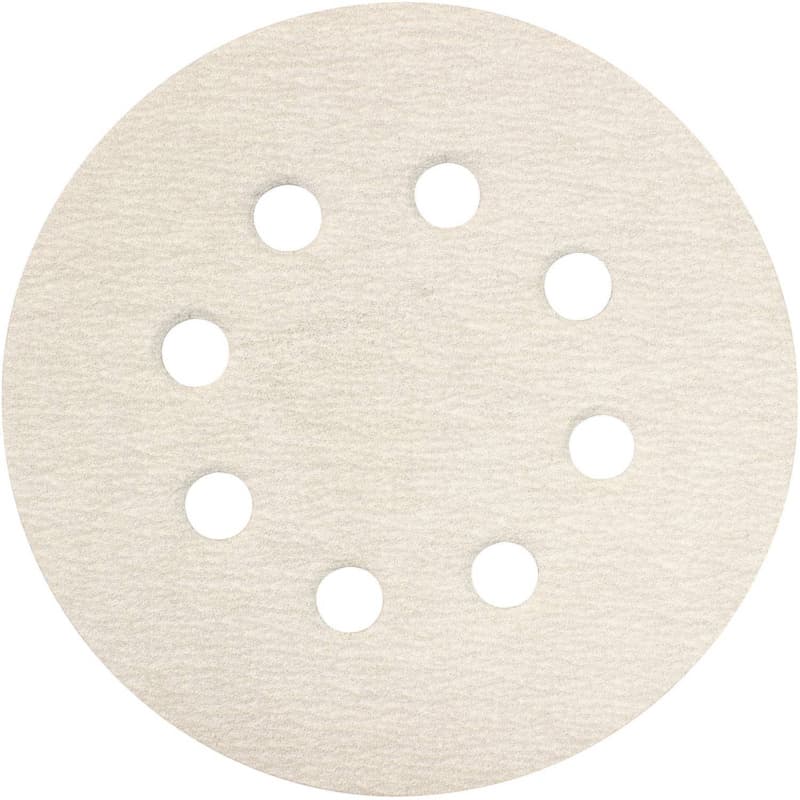 5" PSA 180 Grit Abrasive 8 Holes Sanding Disc, Aluminum Oxide on Paper (5/Pack)