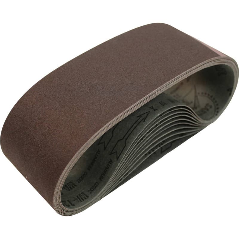 3" x 21" 80 Grit Abrasive Belt, Aluminum Oxide (10/Pack)