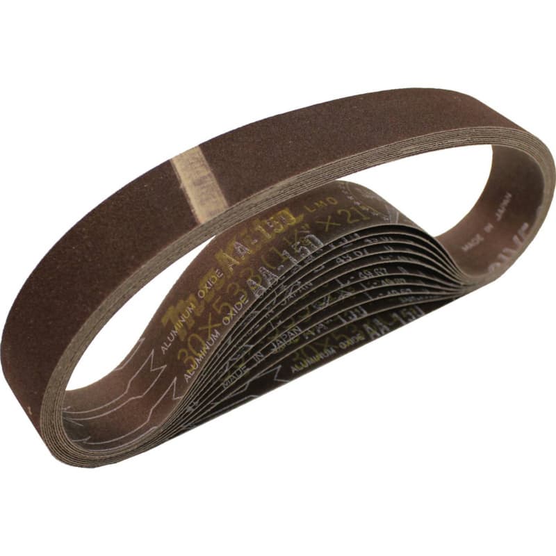 1-1/8" x 21" 150 Grit Abrasive Belt, Aluminum Oxide (10/Pack)