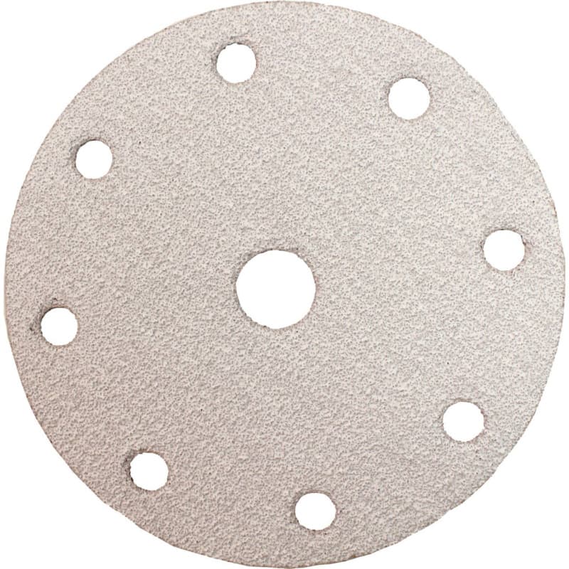 6" Hook/Loop 40 Grit Abrasive 8 Holes Sanding Disc, Aluminum Oxide on Paper (10/Pack)