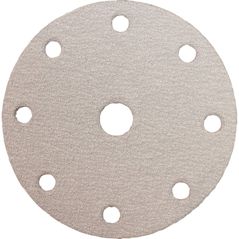 6" Hook/Loop 60 Grit Abrasive 8 Holes Sanding Disc, Aluminum Oxide on Paper (10/Pack)