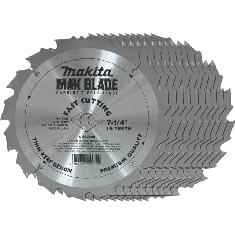 7-1/4" x 16 Teeth Cross-Cut Circular Saw Blade (10/pack)