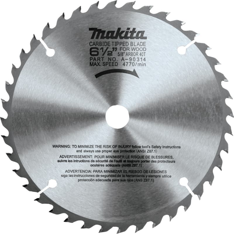6-1/2" x 40 Teeth Cross-Cut/Miter Circular Saw Blade