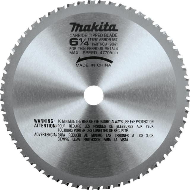 6-1/4" x 56 Teeth Cross-Cut Saw Blade