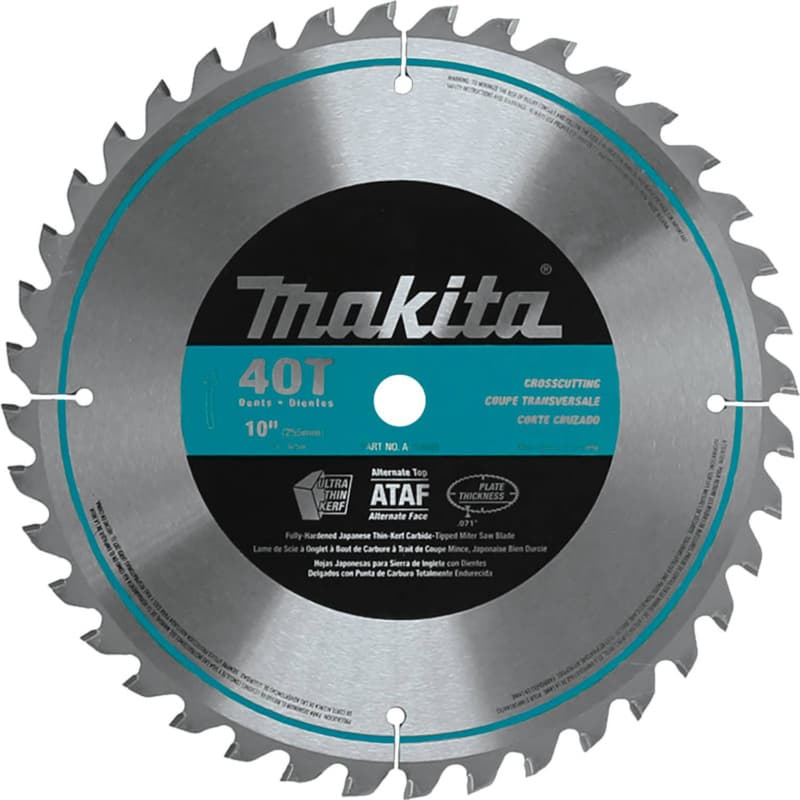 10" x 40 Teeth Cross-Cut Micro-Polished Miter Saw Blade